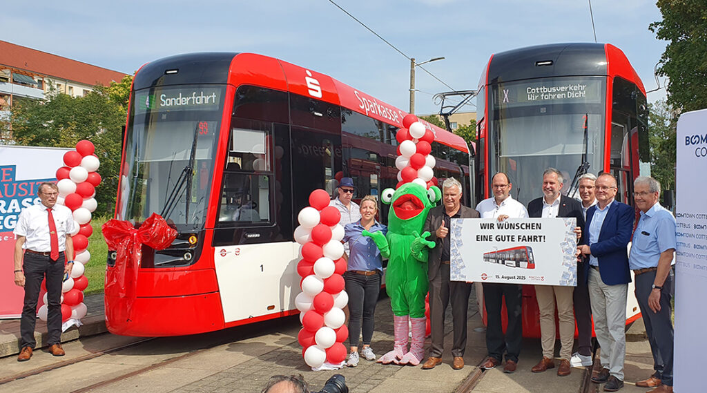 Cottbus: Neue Škoda-Bahnen im Fahrgastverkehr