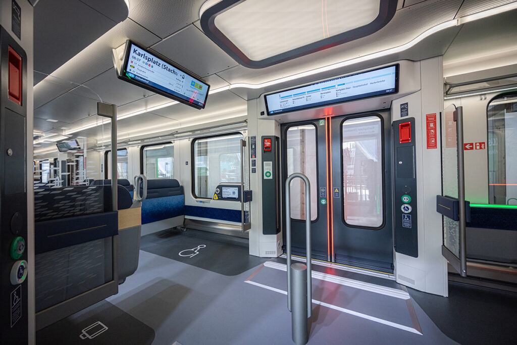 Innenraum eines Zuges.