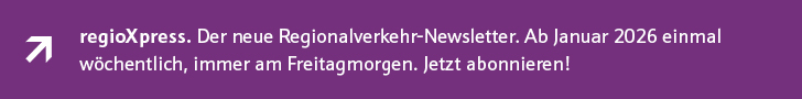 Werbebanner Regionalverkehr Regionalverkehr-Newsletter regioXpress