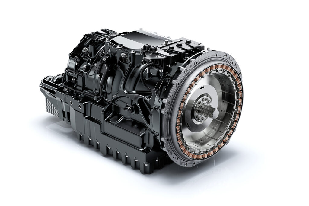 Ein Busgetriebe von außen.