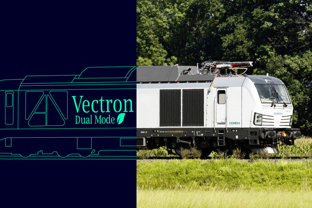 Visualisierung eine batterie-elektrischen Lokomotive.